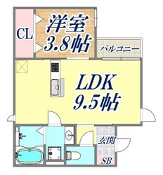 フェリオ鳴尾の物件間取画像